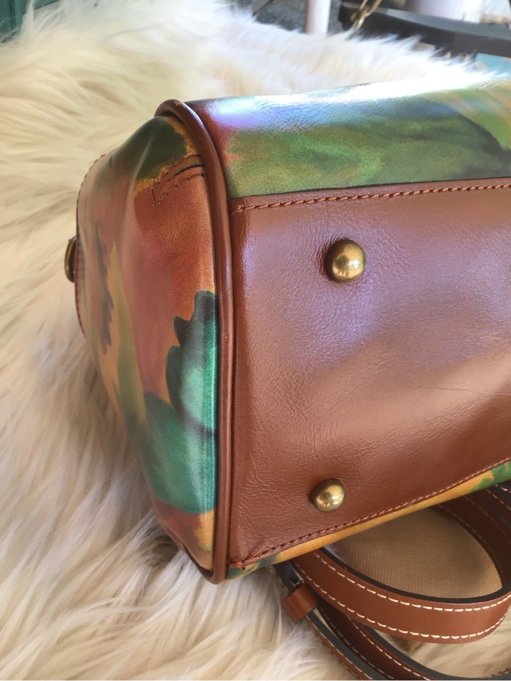 Patricia Nash Skye leather Barrel satchel and wallet set butterfly - Picture 8 of 16